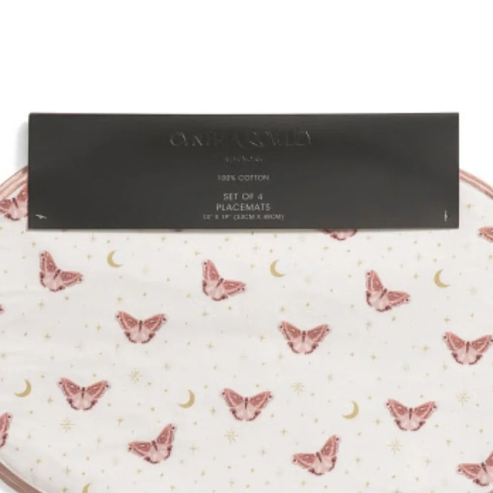 CYNTHIA ROWLEY COSMIC BUTTERLY SET OF FOUR PLACEMATS - Picture 2 of 2